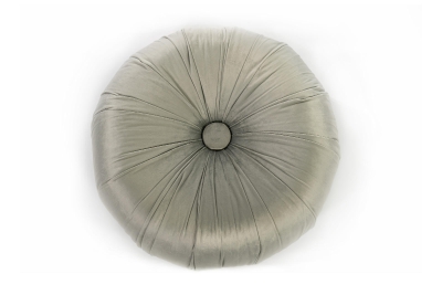 STONES Pouf in velluto con struttura in metallo, 36x36x30cm, grigio