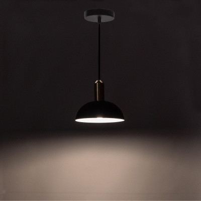 STONES Lampada a sospensione, decoro in ottone, 20x20x150cm, nero opaco