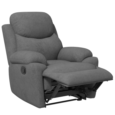 HOMCOM Relaxstoel, TV-stoel met ligfunctie en stoffen bekleding