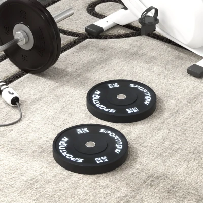 SPORTNOW Set 2 Dischi Pesi da 20kg per Bilanciere Attacco Ø5cm