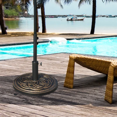 Outsunny Heavy Duty Parasol Base Bronze 11.5kg 38/48mm
