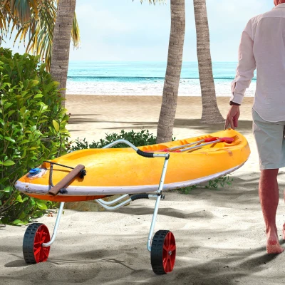 SPORTNOW Carrello Porta Kayak Regolabile a 3 Livelli in Alluminio