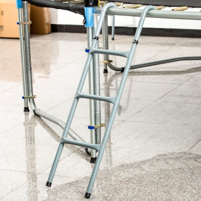 HOMCOM Trampoline Ladder Galvanized Non-slip Mat 12/14ft