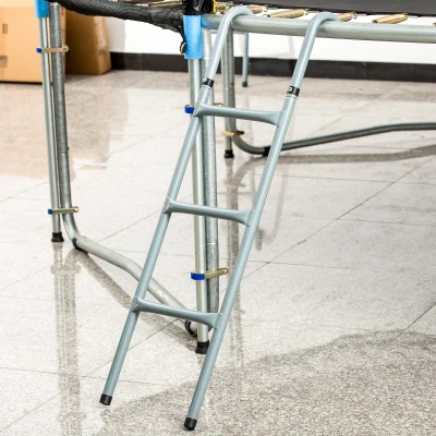 HOMCOM Trampoline Ladder Galvanized Non-slip Mat 12/14ft