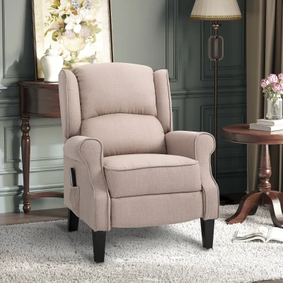 HOMCOM Heated Reclining Massage Armchair Beige