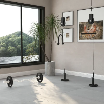 SPORTNOW Cable Machine Pulley System with 2x5kg Weights