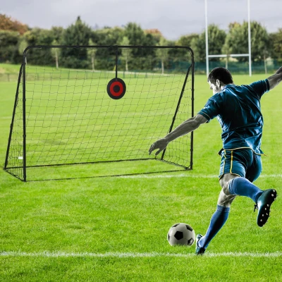 HOMCOM Filet Rebond Football Angle Réglable avec Cible