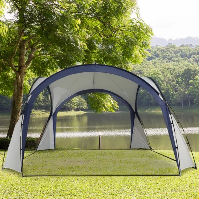 Outsunny Gazebo Party Tent 3.5x3.5m Cream/Blue