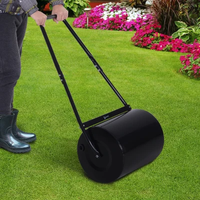 Outsunny Heavy Duty Push/Tow Lawn Roller Filled w/ Water or Sand