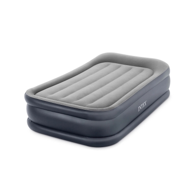 INTEX 64132ND - Materasso Dura-Beam Pillow Rest Deluxe Singolo Bicolor Con Tecnologia Fiber Tech, Pompa Elettrica Incorporata 99X191X42 Cm