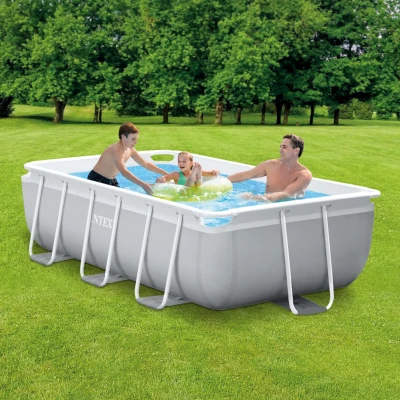 INTEX 26784NP - Piscina Prisma Metal Frame 300X175X80 Cm Con Pompa Filtro E Scaletta