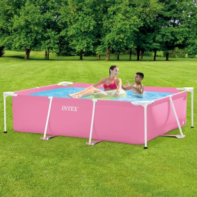 INTEX 28266NP - Piscina Frame Rettangolare Rosa 220X150X60 Cm