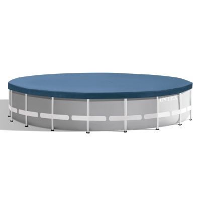 INTEX 26756NP - Piscina Prisma Frame 610X132 Cm Con Pompa Filtro, Scaletta Doppia, Telo Base E Copertura