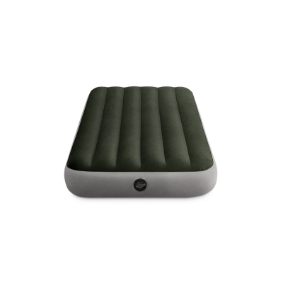 Intex 64777 - Materasso Gonfiabile Prestige Downy Singolo, con Pompa a Batteria Portatile, 99x191x25 cm
