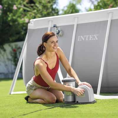 INTEX 28636 - Pompa Filtro Easy-Frame Cm 549 - Flusso D'Acqua: 5,678 L/H, Flusso Di Sistema: 4,353 L/H