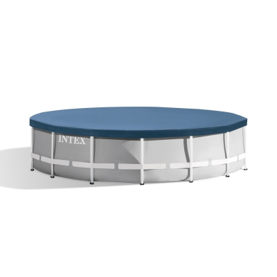 INTEX 26720NP - Piscina Prisma Frame 427X107 Cm Con Pompa Filtro, Scaletta Doppia, Telo Base, Copertura