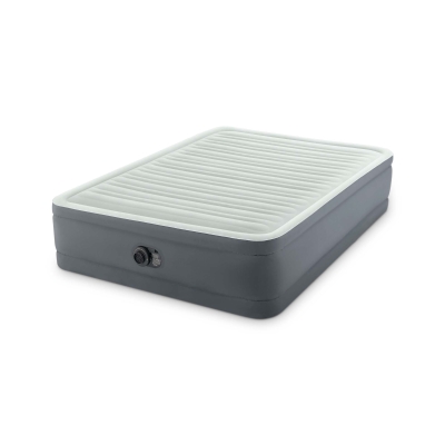 INTEX 64906ND - Materasso Elevated Premiere Matrimoniale Con Tecnologia Fiber Tech, Pompa Elettrica Incorporata Cm 152X203X46