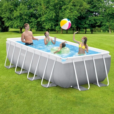 INTEX 26788NP - Piscina Prisma Metal Frame 400X200X100 Cm Con Pompa Filtro E Scaletta