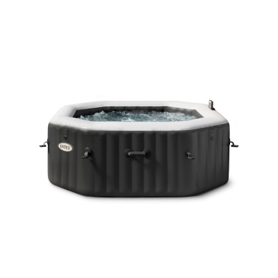 INTEX 28458EX - Pure Spa™ Bubble E Jet Massage Deluxe Ottagonale 201X71 Cm 4 Posti Con Pompa, Riscaldatore, Sistema Purificazione Acqua, Clorinatore, 2 Poggia Testa
