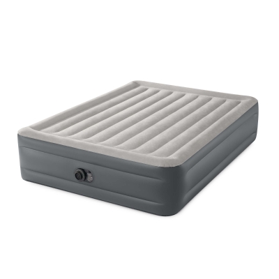 INTEX 64126ND - Materasso Dura-Beam Essential Matrimoniale Con Tecnologia Fiber Tech, Pompa Elettrica Incorporata 152X203X46 Cm