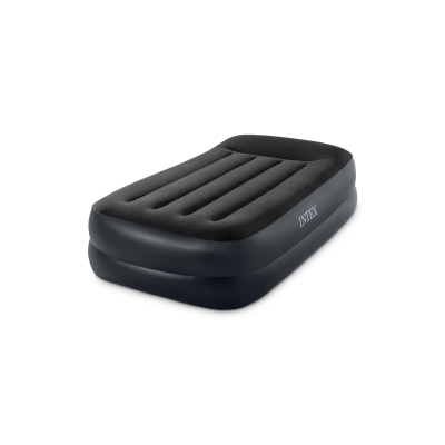 INTEX 64122ND - Materasso Dura-Beam Pillow Rest Singolo Con Tecnologia Fiber Tech, Pompa Elettrica Incorporata 99X191X42 Cm