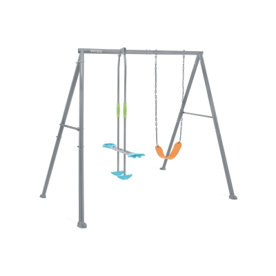 INTEX 44122 - Altalena Colore Grigio 2 Componenti Cm 241 (L) X 244 (P) X 201 (H)