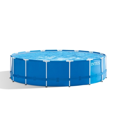 INTEX 28242NP - Piscina Frame Cm 457X122, Pompa Filtro, Scaletta Doppia, Telo Base, Copertura