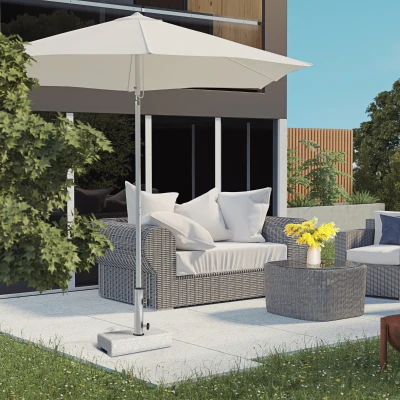 Outsunny Podstawa pod parasol 25 kg, stojak parasolowy z granitu, na maszty parasoli Ø32/38/48 mm, Szary