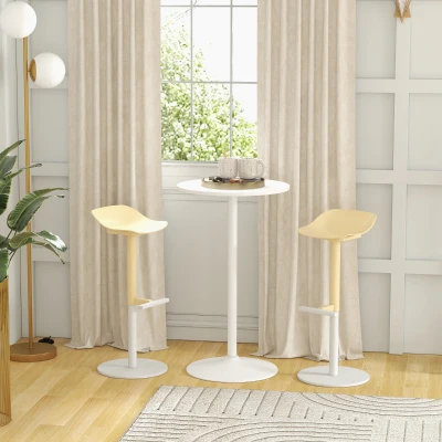 HOMCOM Bar Table High Table, Table for 2 People, 60 x 60 x 102 cm, White