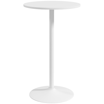 HOMCOM Bar Table High Table, Table for 2 People, 60 x 60 x 102 cm, White