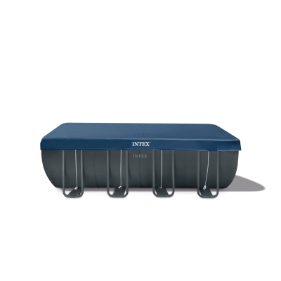 INTEX 26356GN - Piscina Ultra Xtr Frame Rettangolare 549X274X132 Cm, Pompa A Sabbia, Scaletta Doppia, Telo Base, Copertura
