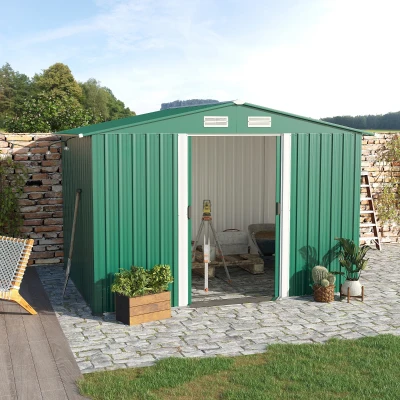 Outsunny Casetta da giardino 258cm x 206cm x 178cm Verde