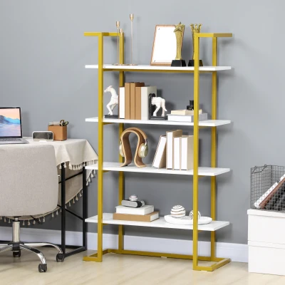 HOMCOM Mobile libreria 92cm x 35cm x 152cm Oro