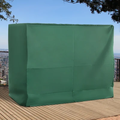 Outsunny 3-Seat Outdoor Garden Swing Chair Protective Cover Water UV Resistant, 240L x 133Wcm, Green