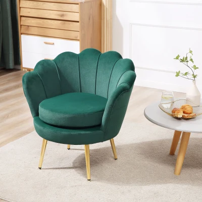 HOMCOM Poltroncina 76cm x 67cm x 74cm Verde