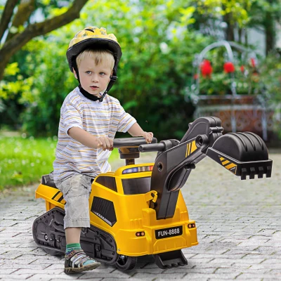 Aosom Excavator Bulldozer 3 în 1, Fără Alimentare
