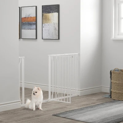 PawHut Cancelletto di Sicurezza per Cani in Acciaio e ABS