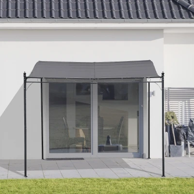 Pergola pentru gradina 297x297cm cu perdea Gri