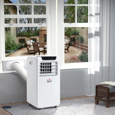 HOMCOM 10000 BTU Air Conditioning Unit, 3-in-1 Portable Air Conditioner, Dehumidifier, Cooling Fan with Remote Control, LED Display, 2 Speeds, 24H Timer, Window Venting Kit, 18m²