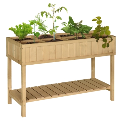 Suport raft pentru plante, 8 grilaje, 120x60x81cm Lemn