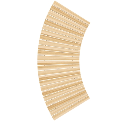 Outsunny Uitrolbaar Tuinpad, Weerbestendig, Vurenhout, 120 x 47 x 1 cm, Natuurlijk