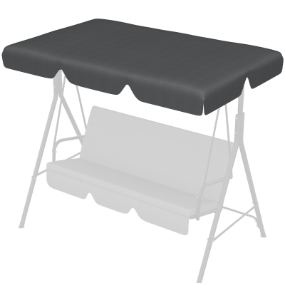 Outsunny Zamienny Daszek do Huśtawki Ogrodowej, Odporny na warunki pogodowe, 156 x 117 x 15 cm, Ciemnoszary