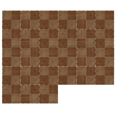 Outsunny 27 Pcs Wooden Decking Tiles Anti-slip Brown 30x30cm