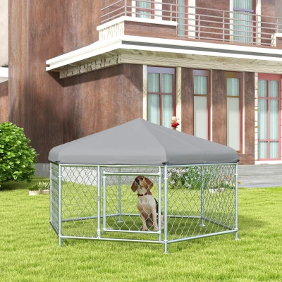 PawHut Kennel per Cani Taglia Media Tessuto Oxford 2.1x1.85x1.2m