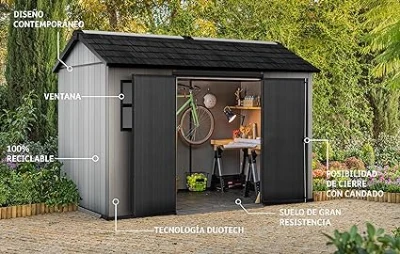 Keter Casetta da Giardino Oakland 1175, Grigia, 350 X 229 X 254 h