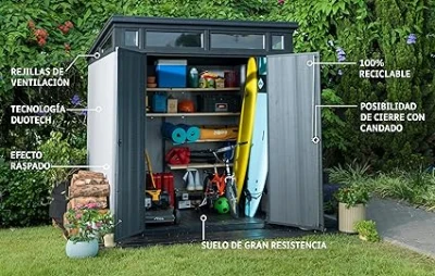 Keter Casetta da Giardino Artisan 7x7, Grigia, 214 X 218 X 226 h