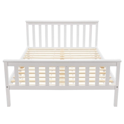 Double Wooden Bed Frame 4ft6, White