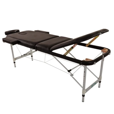 Portable Aluminium Massage Table, Black