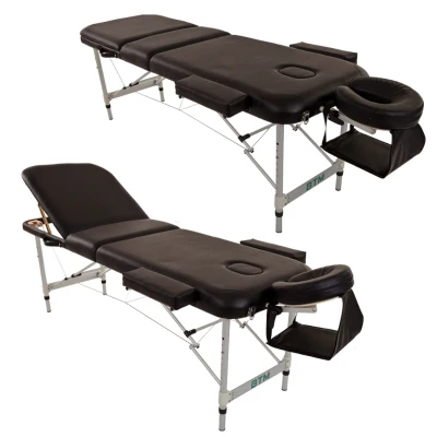 Portable Aluminium Massage Table, Black