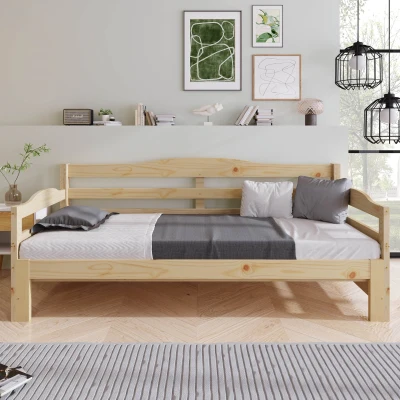Single Daybed with Pull-Out Trundle, Natural